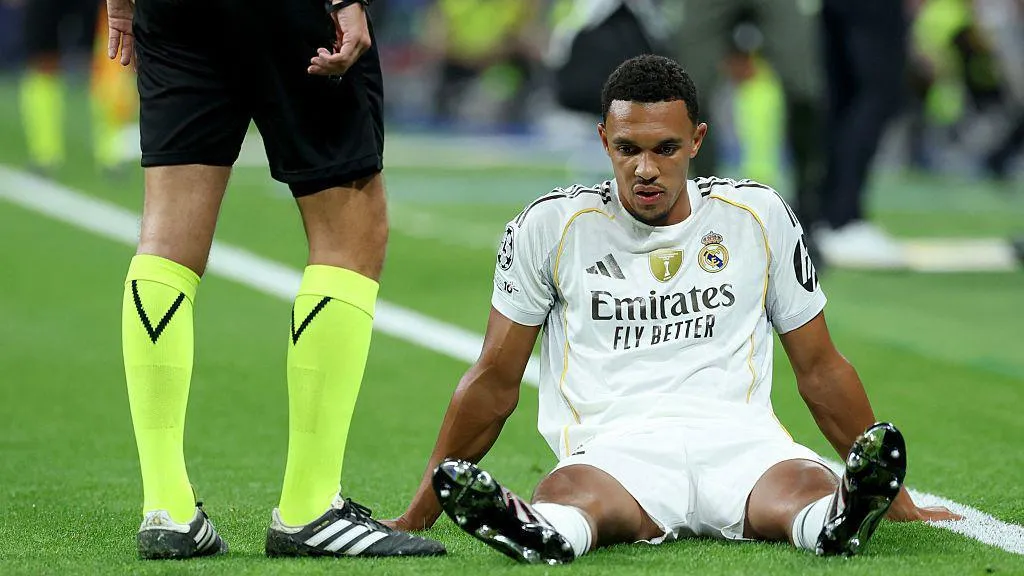 The English defender suffers untimely blow in the Spanish giants European fixture